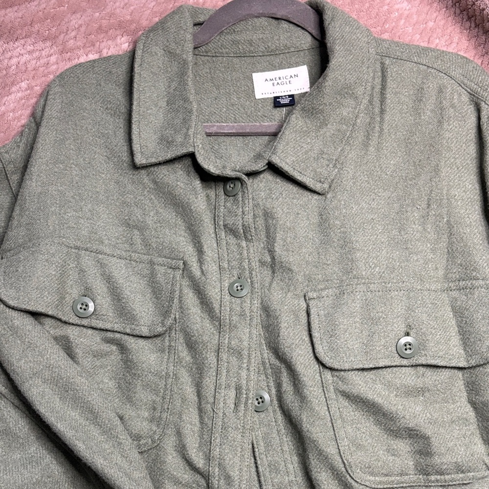 American Eagle Outfitters Women's Utility Jacket in Olive